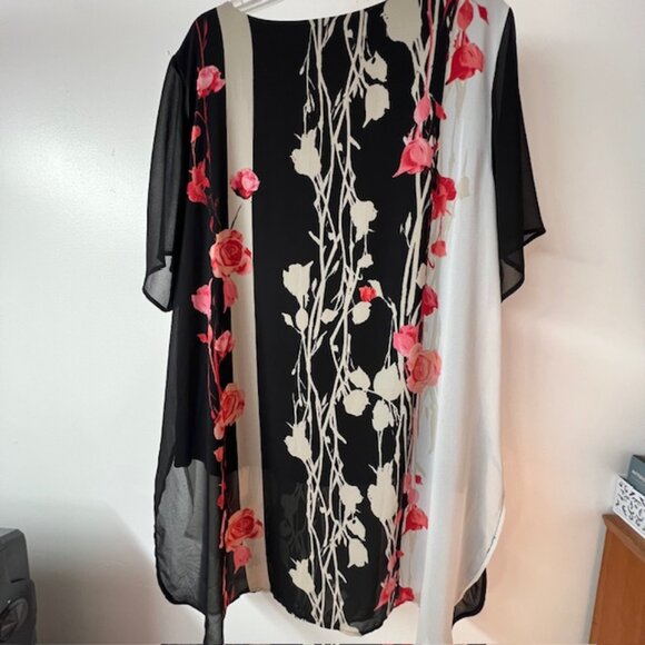 Alfani Womens Layered Tunic with lining, Flutter Sleeves, Size 3X - Picture 5 of 8